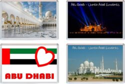 Abu Dhabi - UAE - 4 PACK - Jumbo Fridge Magnet Souvenir Gift Present