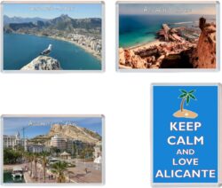 Alicante - Costa Blanca - Spain - 4 PACK - Jumbo Fridge Magnet Souvenir Gift Present