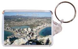 Alicante - Spain - Double Sided Large Keyring Key Fob Chain Ring Gift Present Souvenir