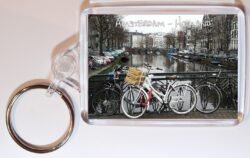 Amsterdam - Holland ? Double Sided Large Keyring Key Fob Chain Ring Gift Present Souvenir (a)