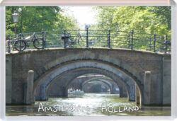 Amsterdam - Holland - Jumbo Fridge Magnet Souvenir Gift Present Bridges