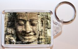 Angkor Wat - Cambodia ? Double Sided Large Keyring Key Fob Chain Ring Gift Present Souvenir