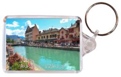 Annecy - France ? Double Sided Large Keyring Key Fob Chain Ring Gift Present Souvenir