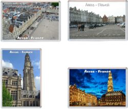 Arras - France - 4 PACK - Jumbo Fridge Magnet Souvenir Gift Present