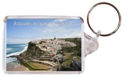 Azenhas do Mar - Portugal - Double Sided Large Keyring Key Fob Chain Ring Gift Present Souvenir