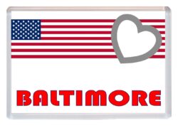 Baltimore - Love USA/United States of America Towns & Cities Flag - Jumbo Fridge Magnet Souvenir Gift