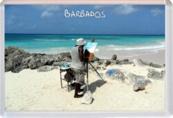 Barbados - Caribbean - Jumbo Fridge Magnet Souvenir Gift Present Artist