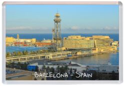 Barcelona - Port - Spain - Jumbo Fridge Magnet Souvenir Gift Present