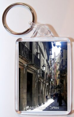 Barcelona - Spain - Double Sided Large Keyring Key Fob Chain Ring Gift Present Souvenir