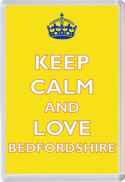 Keep Calm and Love Bedfordshire - Jumbo Fridge Magnet Souvenir Gift Present