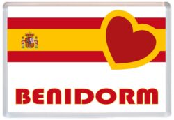 Benidorm - Love Spain/Spanish Towns & Cities Flag - Jumbo Fridge Magnet Souvenir Gift Present
