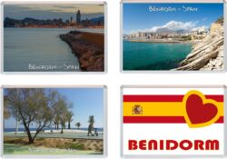 Benidorm - Costa Blanca - Spain - 4 PACK - Jumbo Fridge Magnet Souvenir Gift Present