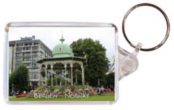 Bergen - Norway ? Double Sided Large Keyring Key Fob Chain Ring Gift Present Souvenir