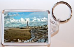 Blackpool - Lancashire - Double Sided Large Keyring Key Fob Chain Ring Gift Present Souvenir