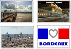 Bordeaux - France - 4 PACK - Jumbo Fridge Magnet Souvenir Gift Present