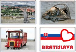 Bratislava - Slovakia - 4 PACK - Jumbo Fridge Magnet Souvenir Gift Present