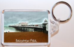 Brighton Pier - East Sussex - Double Sided Large Keyring Key Fob Chain Ring Gift Present Souvenir
