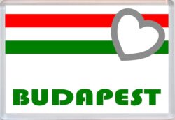Budapest - Love Hungary/Hungarian Towns & Cities Flag - Jumbo Fridge Magnet Souvenir Gift Present