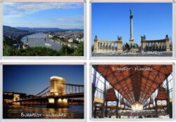 Budapest - Hungary - 4 PACK - Jumbo Fridge Magnet Souvenir Gift Present
