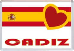 Cadiz - Love Spain/Spanish Towns & Cities Flag - Jumbo Fridge Magnet Souvenir Gift Present