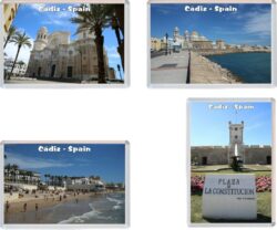 Cadiz - Andalucia - Spain - 4 PACK - Jumbo Fridge Magnet Souvenir Gift Present