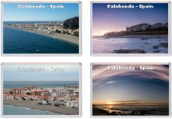 Calahonda - Costa del Sol - Spain - 4 PACK - Jumbo Fridge Magnet Souvenir Gift Present