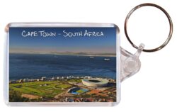 Cape Town - South Africa - Double Sided Large Keyring Key Fob Chain Ring Gift Present Souvenir (b)