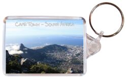 Cape Town - South Africa - Double Sided Large Keyring Key Fob Chain Ring Gift Present Souvenir (a)