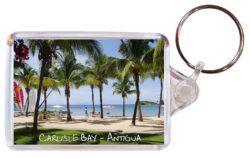 Carlisle Bay - Antigua Caribbean - Double Sided Large Keyring Key Fob Chain Ring Gift Present Souvenir