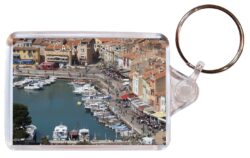 Cassis - France ? Double Sided Large Keyring Key Fob Chain Ring Gift Present Souvenir