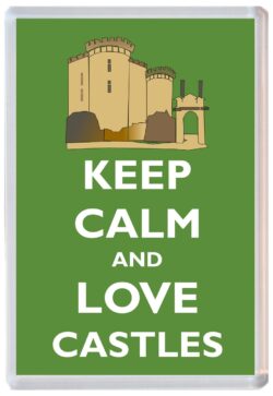 Keep Calm and Love Castles - Jumbo Fridge Magnet Souvenir Gift Present