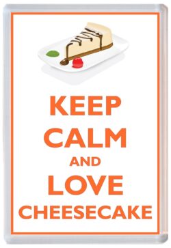 Keep Calm and Love Cheesecake - Jumbo Fridge Magnet Souvenir Gift Present