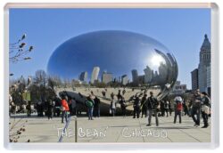 Chicago - 'The Bean' - Illinois - USA - Jumbo Fridge Magnet Souvenir Gift Present River