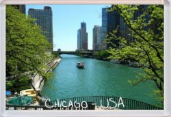 Chicago - Illinois - USA - Jumbo Fridge Magnet Souvenir Gift Present River