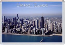 Chicago - Illinois - USA - Jumbo Fridge Magnet Souvenir Gift Present (a)