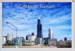 Chicago - Illinois - USA - Jumbo Fridge Magnet Souvenir Gift Present (b)
