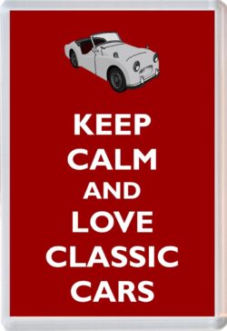 Keep Calm and Love Classic Cars - Jumbo Fridge Magnet Souvenir Gift Present