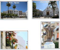 Coin - Andalucia - Spain - 4 PACK - Jumbo Fridge Magnet Souvenir Gift Present