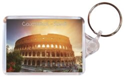 Colosseum - Rome - Italy ? Double Sided Large Keyring Key Fob Chain Ring Gift Present Souvenir
