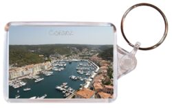 Corsica - France ? Double Sided Large Keyring Key Fob Chain Ring Gift Present Souvenir