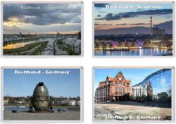 Dortmund - Germany - 4 PACK - Jumbo Fridge Magnet Souvenir Gift Present
