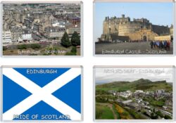 Edinburgh - Scotland - 4 PACK - Jumbo Fridge Magnet Souvenir Gift Present
