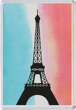 Eiffel Tower - Paris - France - Jumbo Fridge Magnet Souvenir Gift Present Night Artistic