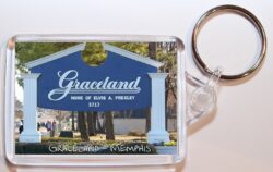 Graceland - Memphis - Tennesse - USA - Double Sided Large Keyring Key Fob Chain Ring Gift Present Souvenir Elvis