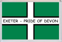 Exeter - Pride of Devon County Flag - Jumbo Fridge Magnet Souvenir Gift Present