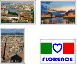 Florence - Italy - 4 PACK - Jumbo Fridge Magnet Souvenir Gift Present