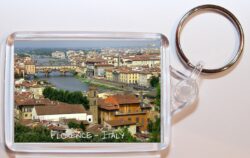Florence - Italy ? Double Sided Large Keyring Key Fob Chain Ring Gift Present Souvenir