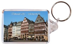 Frankfurt - Germany ? Double Sided Large Keyring Key Fob Chain Ring Gift Present Souvenir