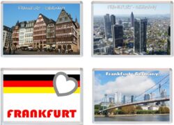Frankfurt - Germany - 4 PACK - Jumbo Fridge Magnet Souvenir Gift Present