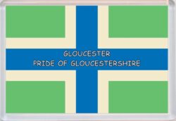 Gloucester - Pride of Gloucestershire County Flag - Jumbo Fridge Magnet Souvenir Gift Present